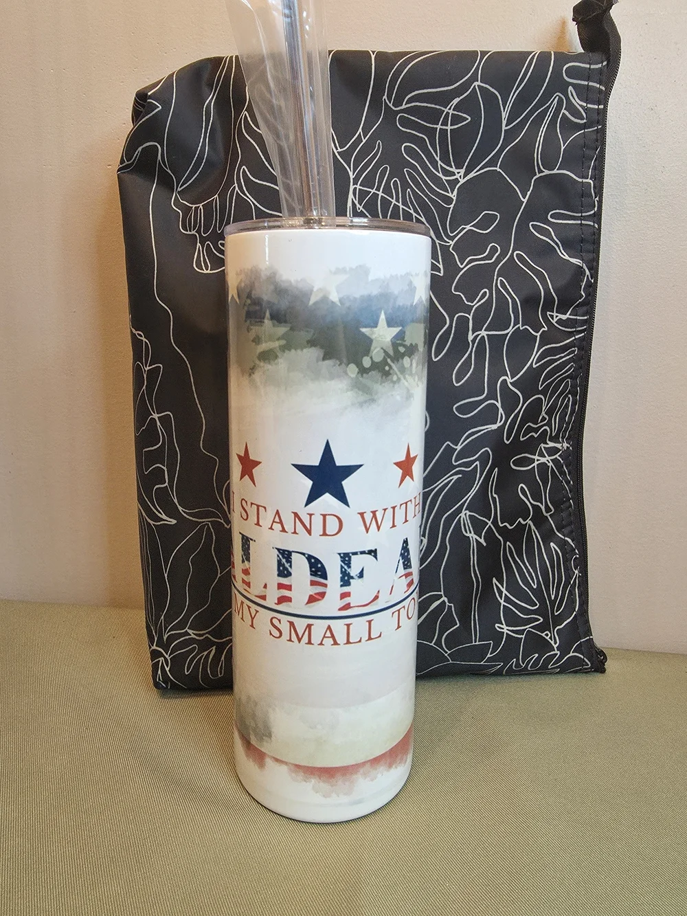 Patriotic Stars & Stripes Insulated Tumbler - Red, White & Blue